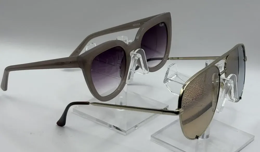Quay Australia Sunglasses Bundle Cat Eye Oversized Gold Aviator Women